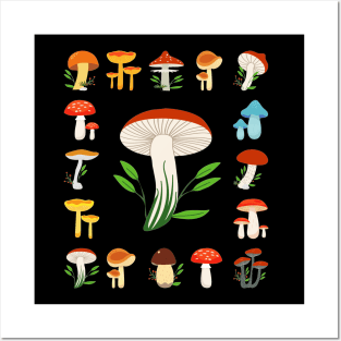 Mushrooms Posters and Art